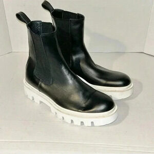 KOIO Shoes Womens Size 39 US 8.5 Alia Leather Platform Chelsea Boots Black Italy